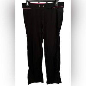 Danskin Now Black and Pink Athletic Activewear Pants Large